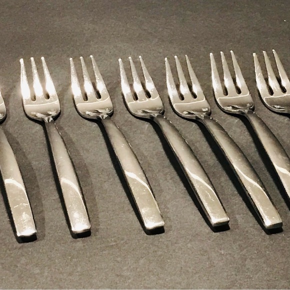 Chef & Sommelier 6 Cocktail Oyster Stainless Steel Forks 6” - Picture 5 of 11